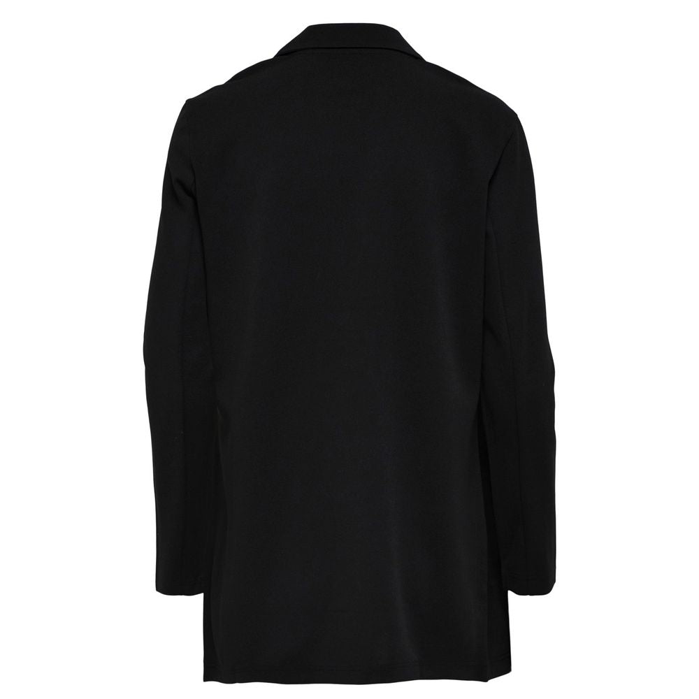 Schwarzer Polyester-Blazer