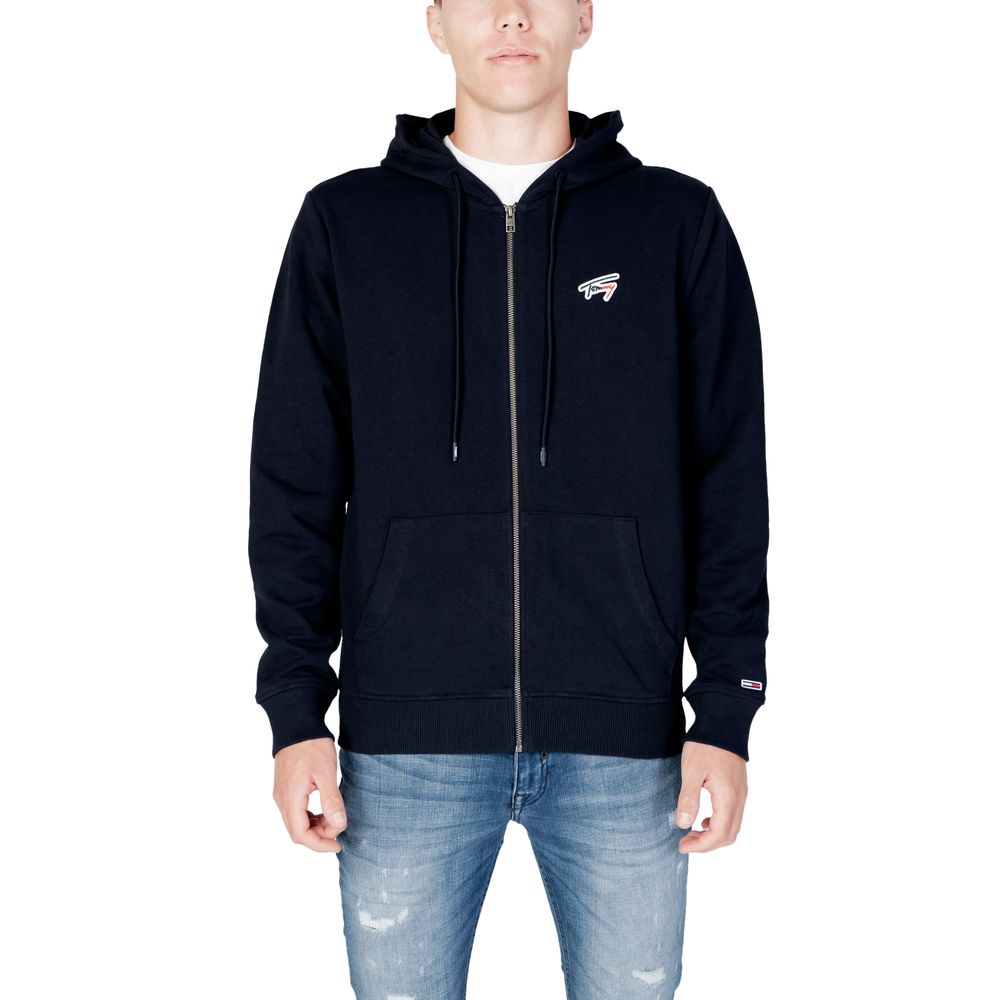 Blauer Kapuzenpullover aus Bio-Baumwolle