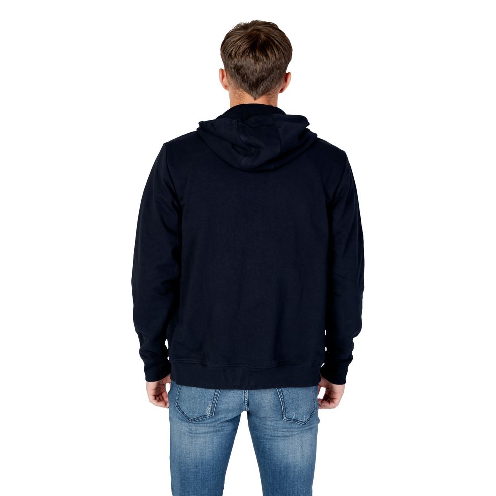 Blauer Kapuzenpullover aus Bio-Baumwolle