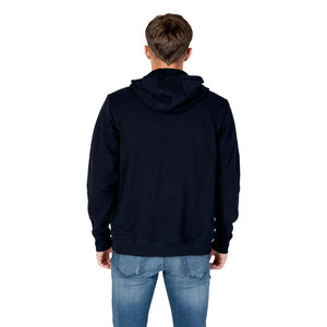 Blauer Kapuzenpullover aus Bio-Baumwolle