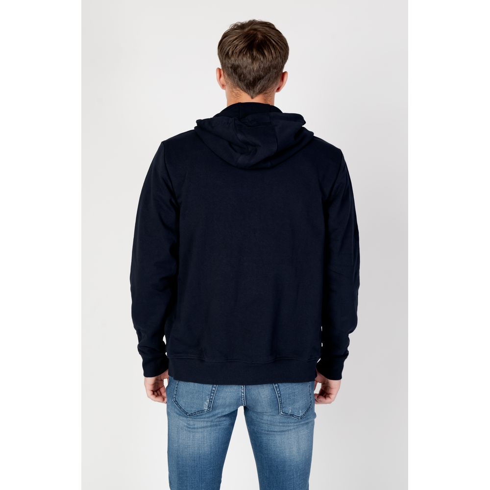 Blauer Kapuzenpullover aus Bio-Baumwolle