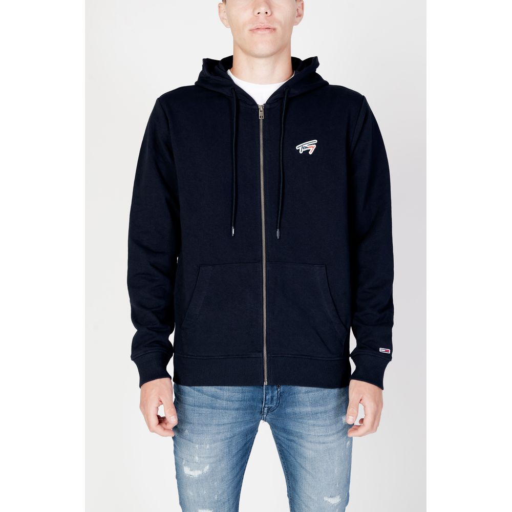 Blauer Kapuzenpullover aus Bio-Baumwolle
