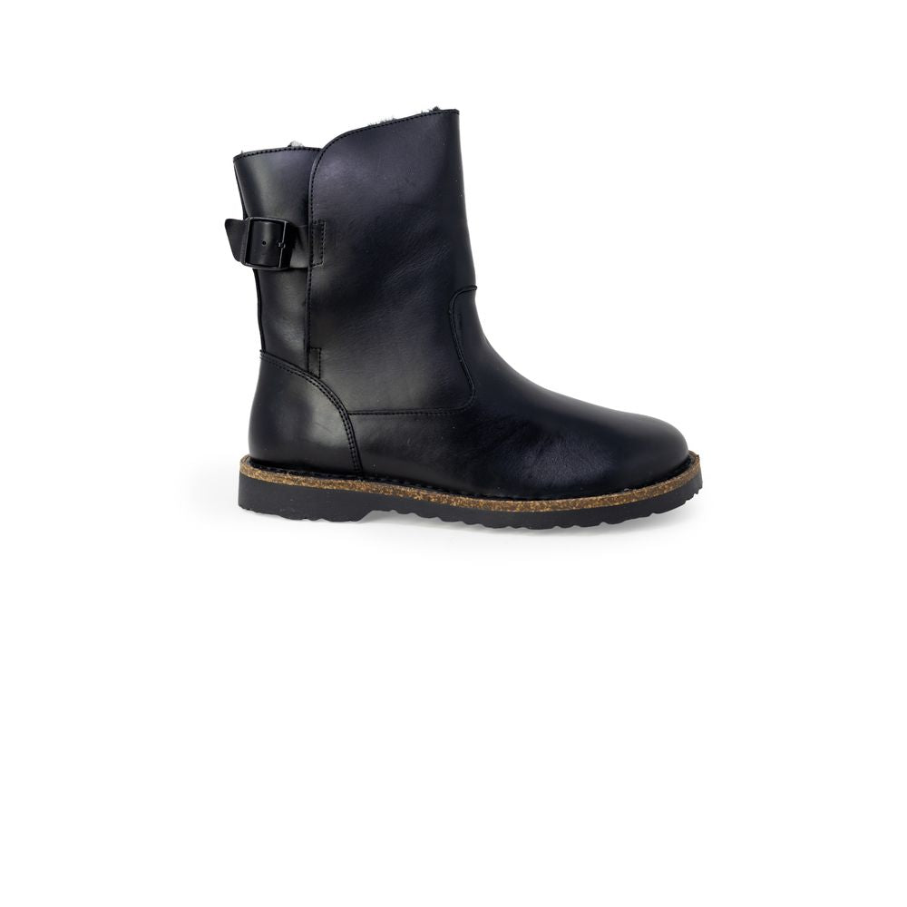 Schwarze Lederstiefelette