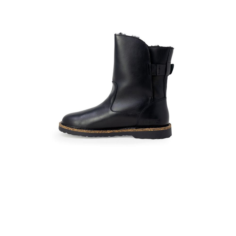 Schwarze Lederstiefelette