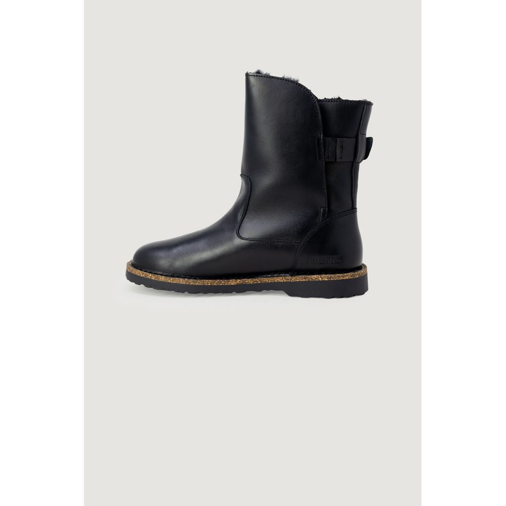 Schwarze Lederstiefelette