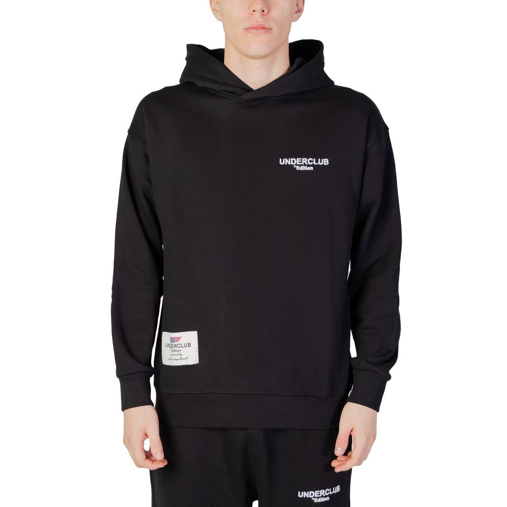 Schwarzer Kapuzenpullover aus Baumwolle