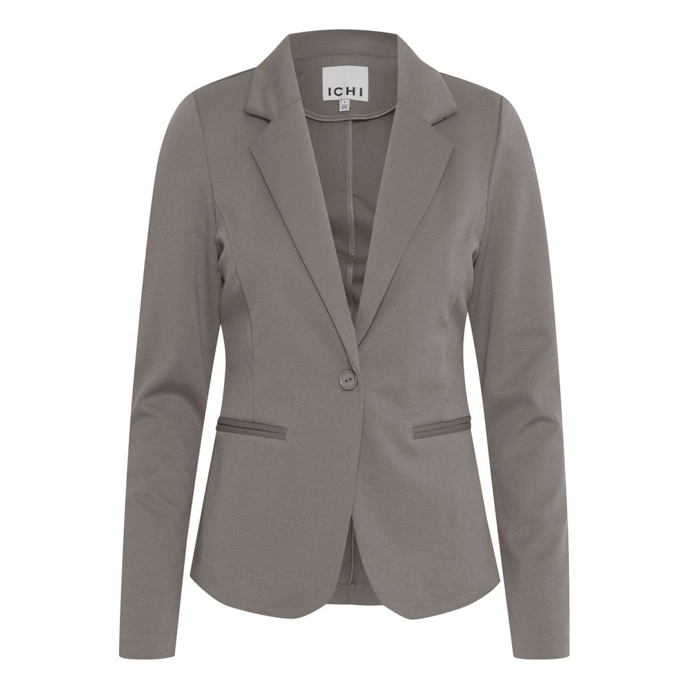 Grauer Polyester-Blazer