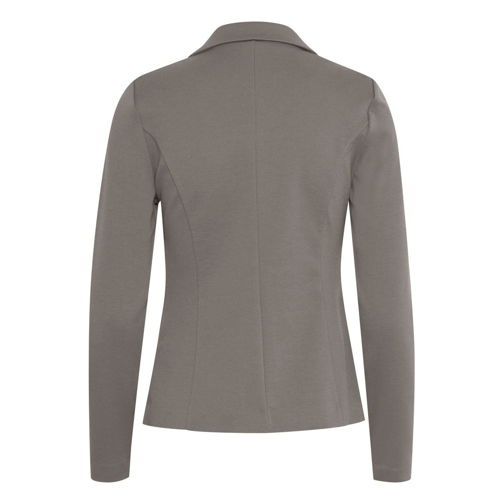 Grauer Polyester-Blazer