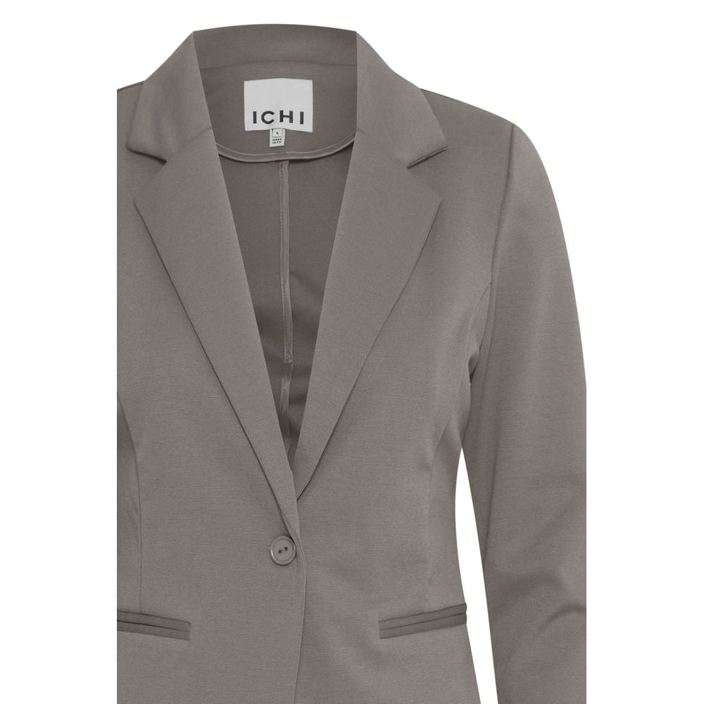 Grauer Polyester-Blazer