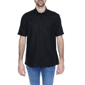 Black Linen Shortsleeve