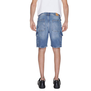 Blue Cotton Bermuda