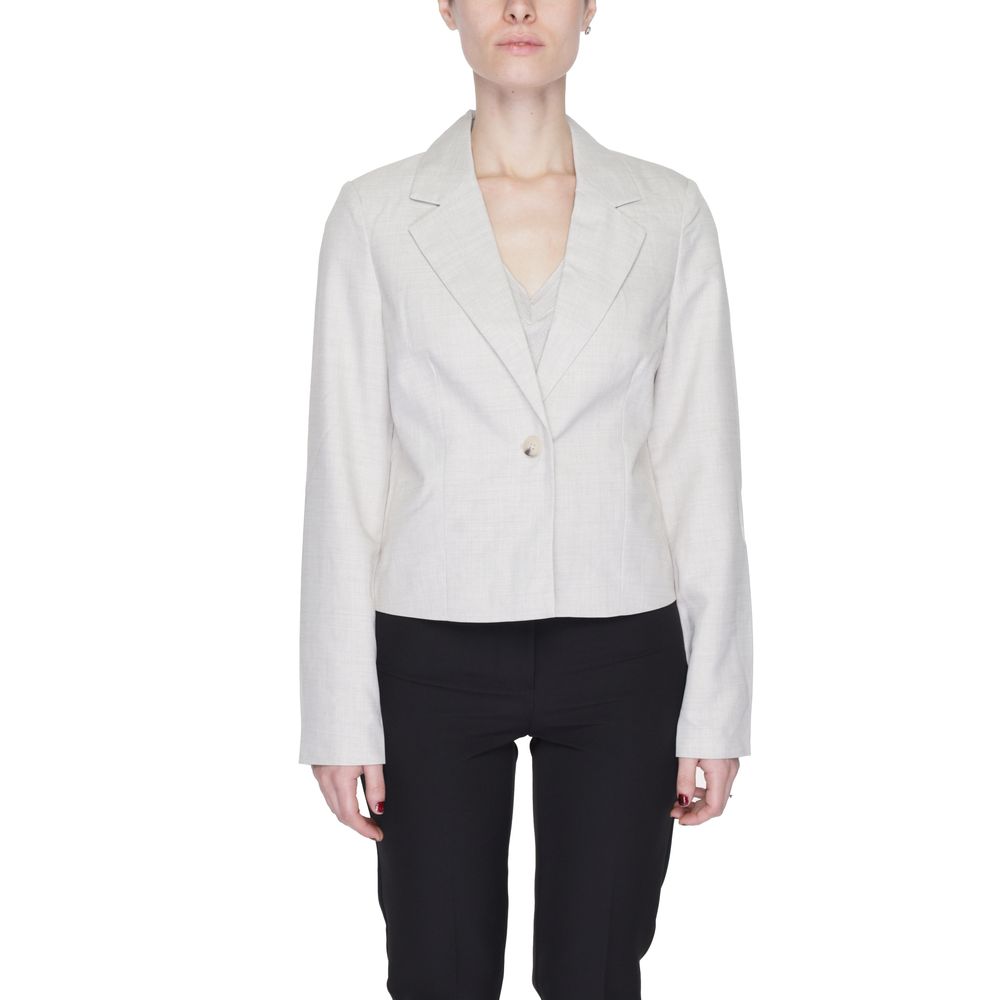 Grauer Polyester-Blazer