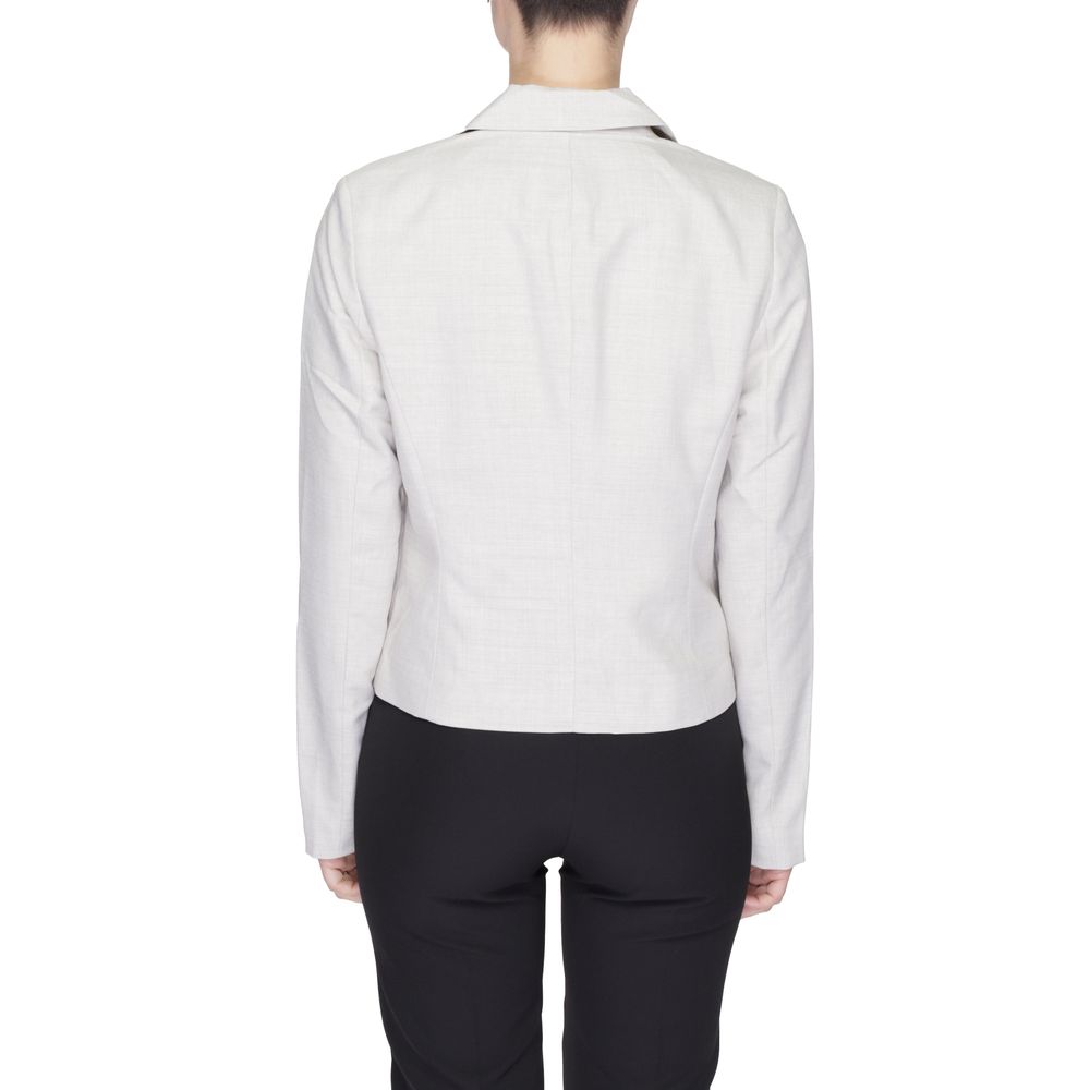 Grauer Polyester-Blazer