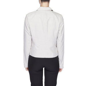 Grauer Polyester-Blazer