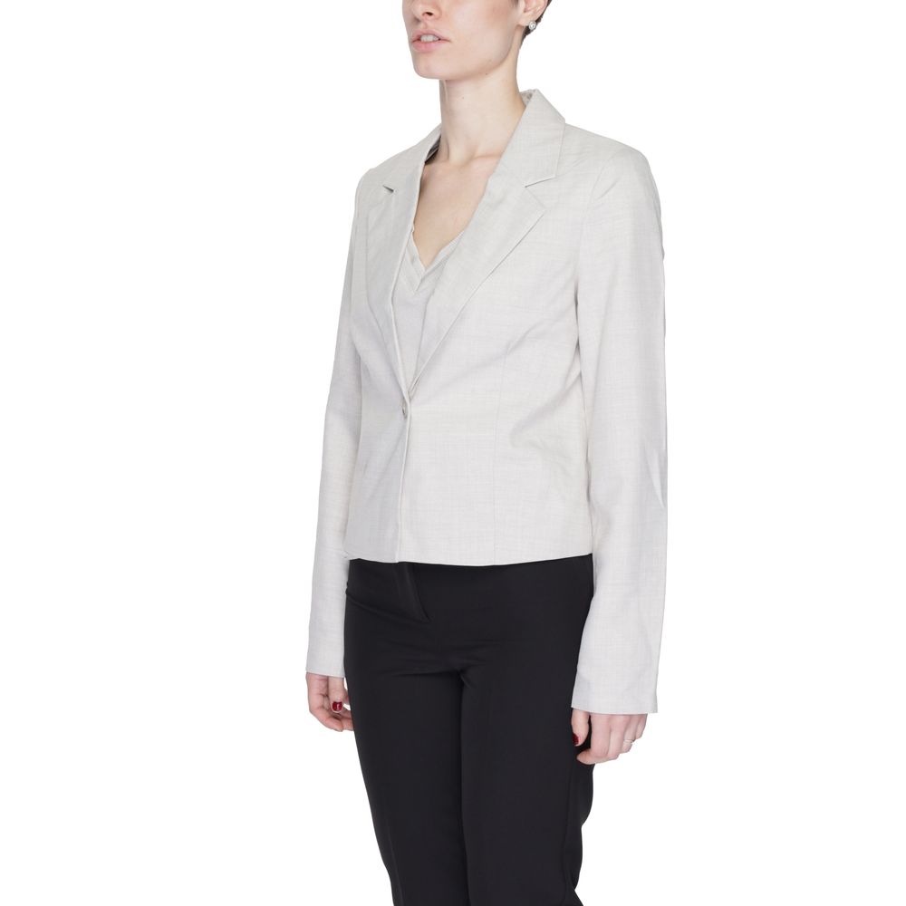 Grauer Polyester-Blazer