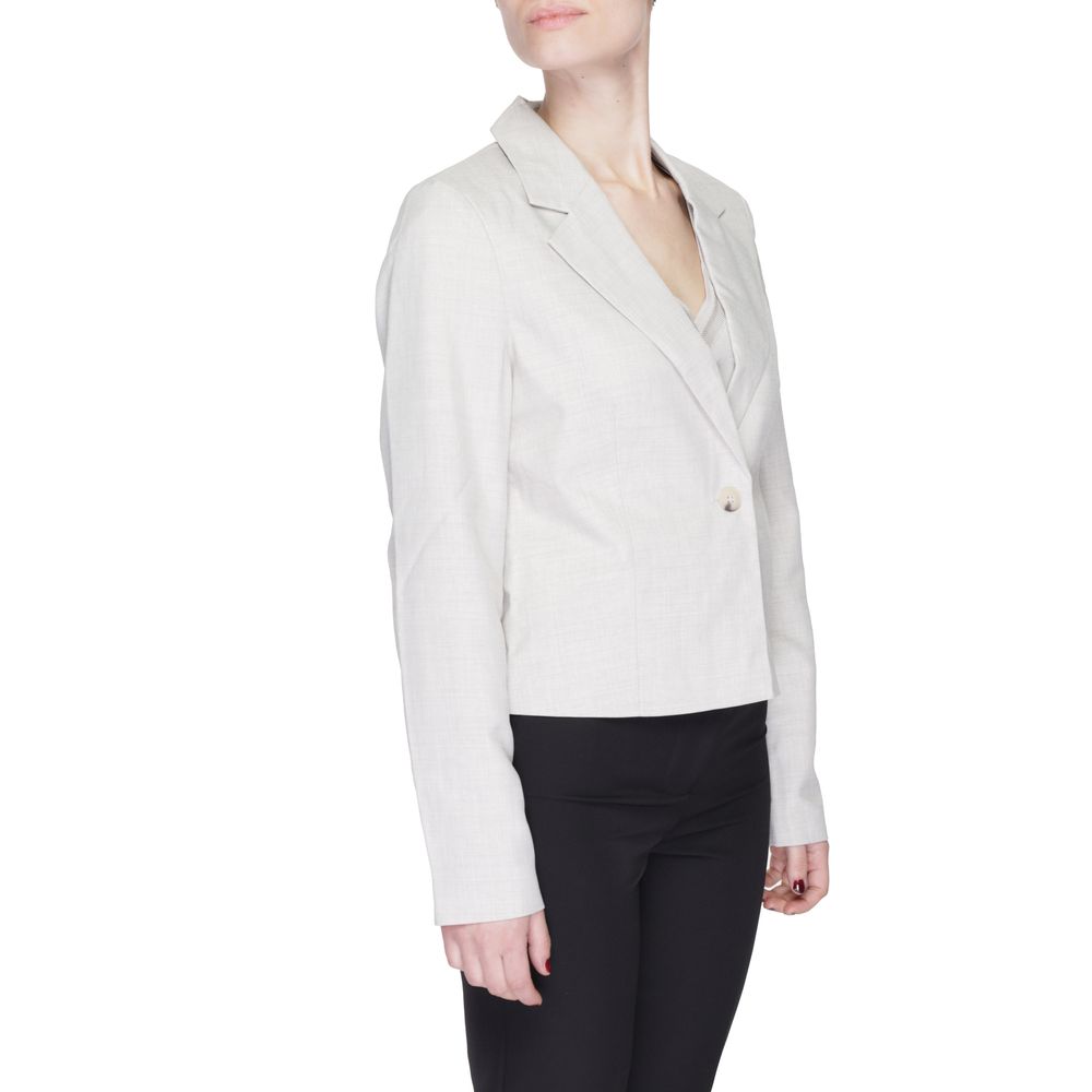 Grauer Polyester-Blazer
