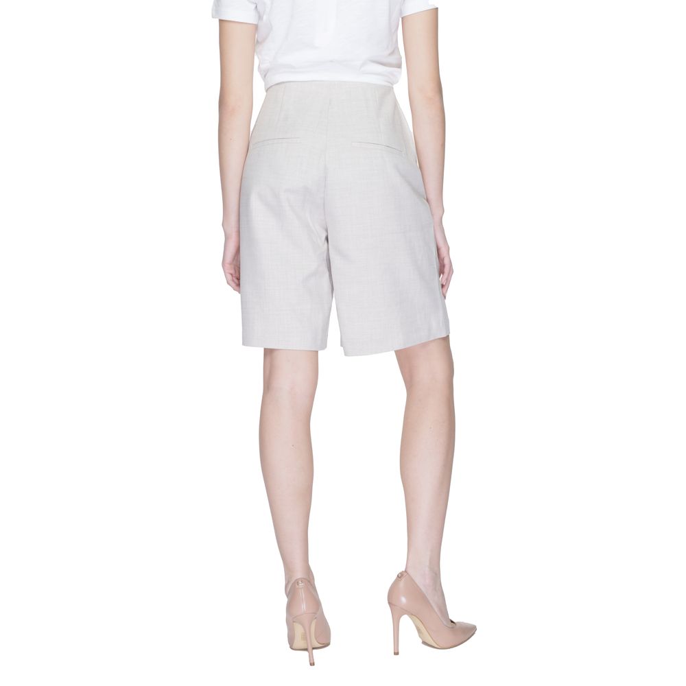 Gray Polyester Bermuda
