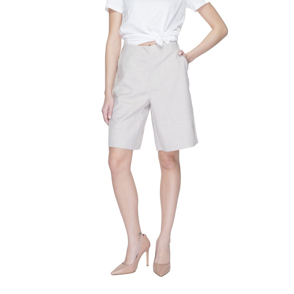 Gray Polyester Bermuda