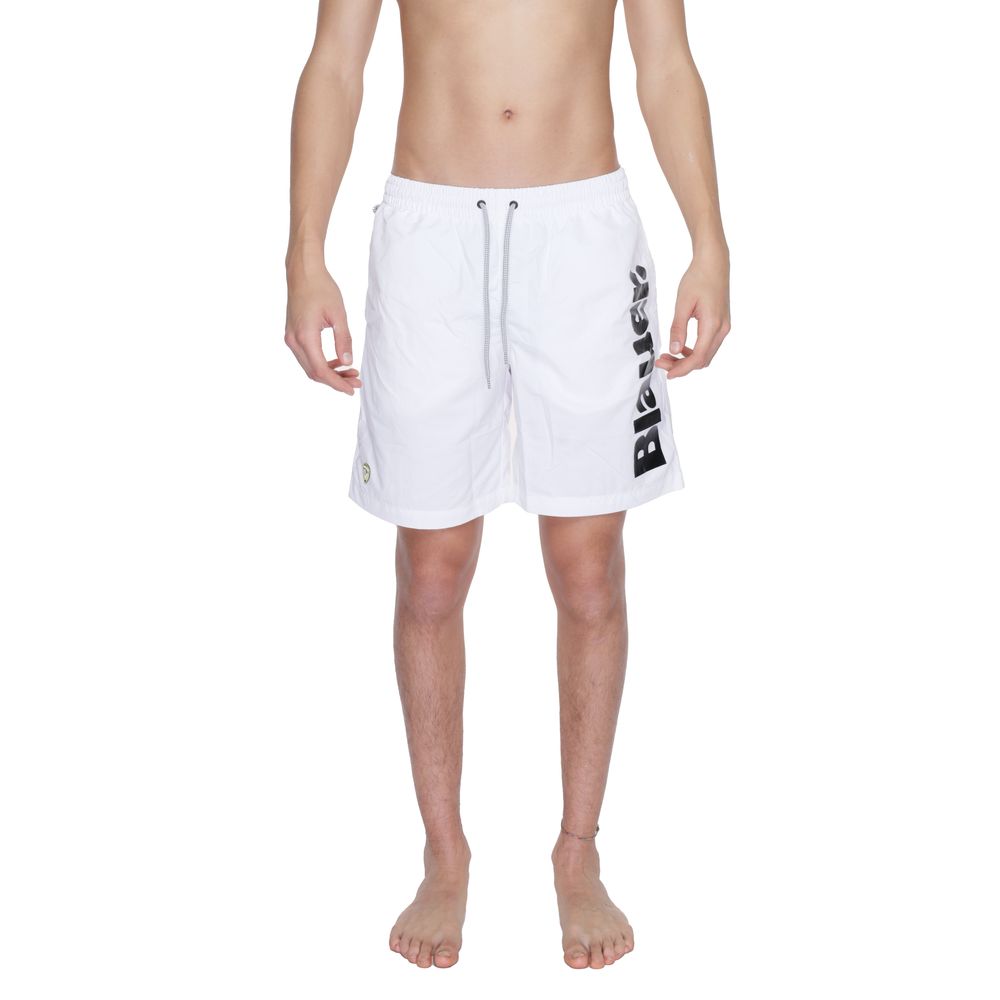 Weiße Badeshorts aus Polyamid