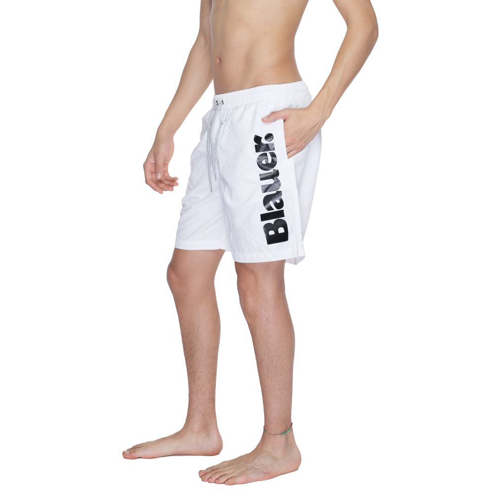 Weiße Badeshorts aus Polyamid