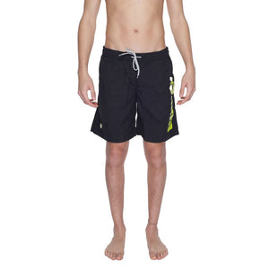 Black Polyamide Swim Short