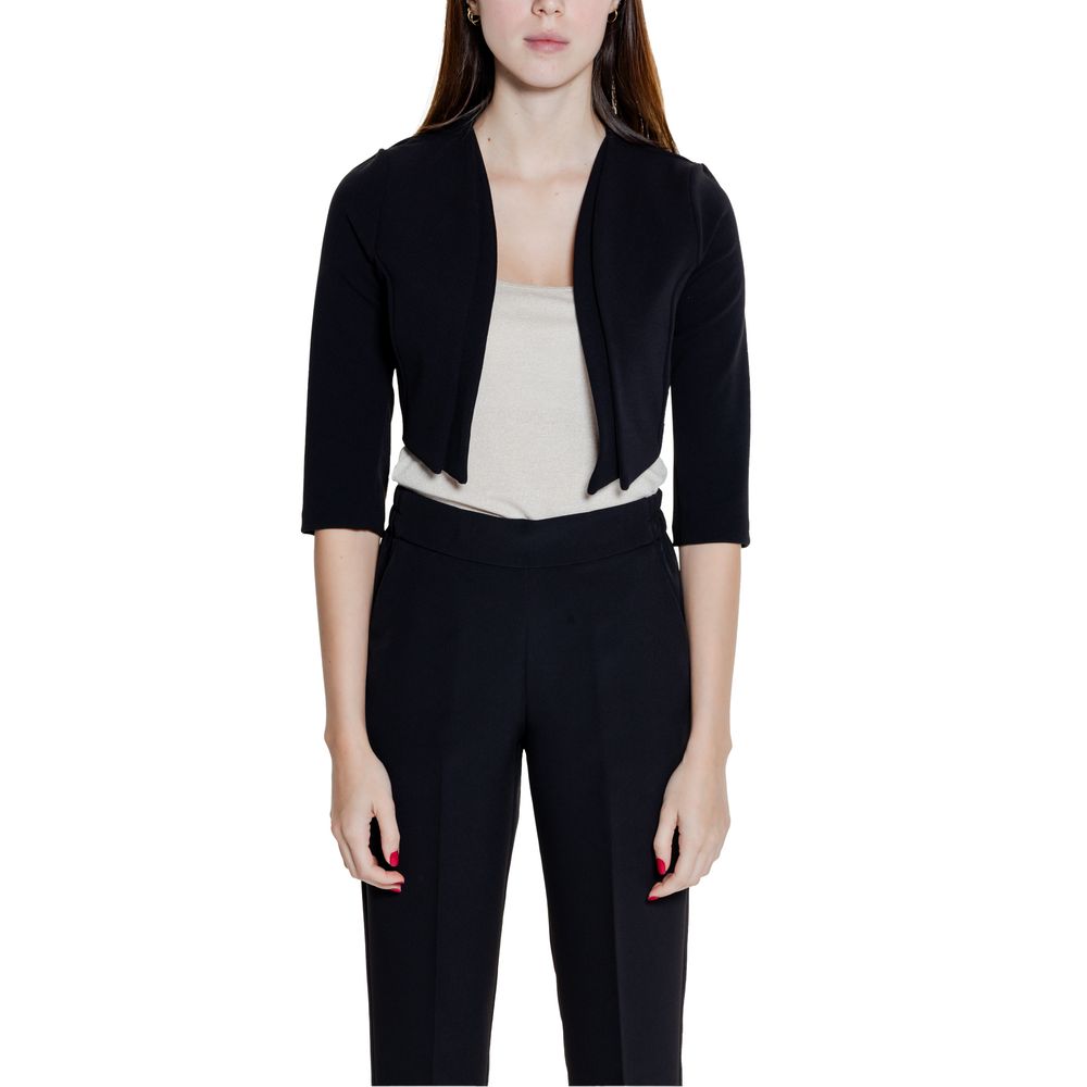 Schwarzer Polyesterpullover