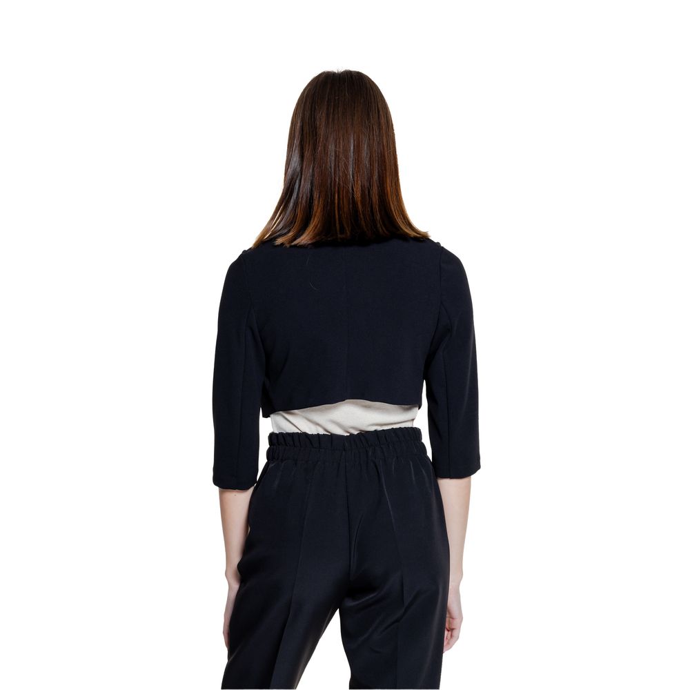 Schwarzer Polyesterpullover