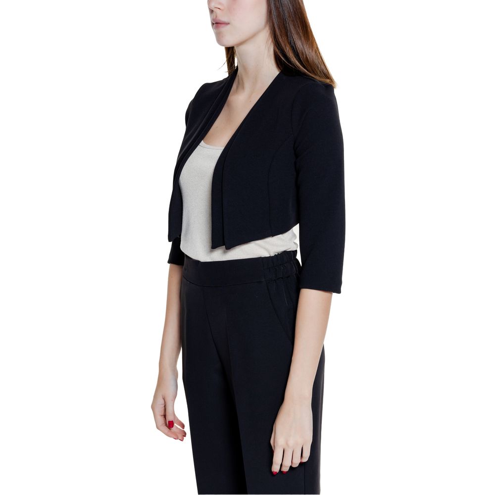 Schwarzer Polyesterpullover