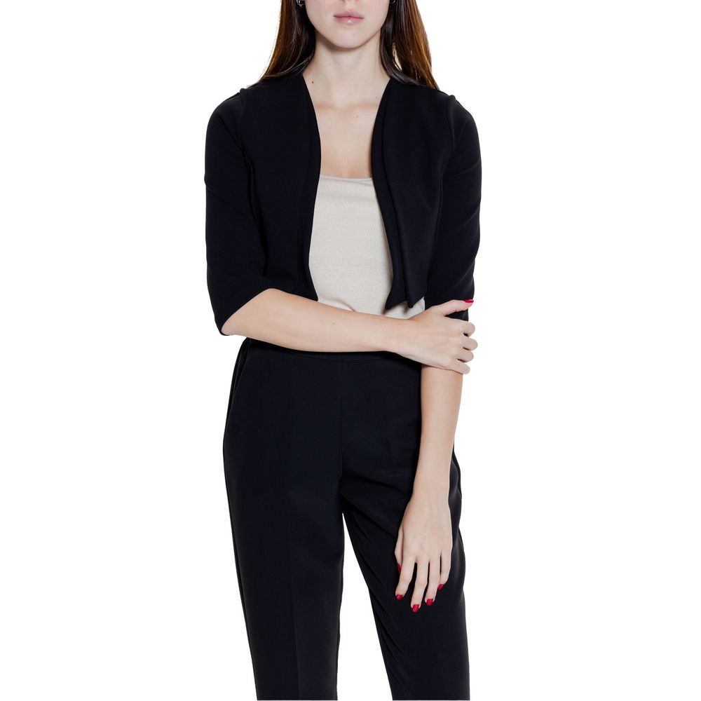 Schwarzer Polyesterpullover