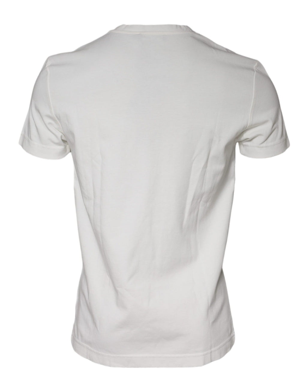 Weißes Baumwoll-T-Shirt mit kurzen Ärmeln und Bandana-Print