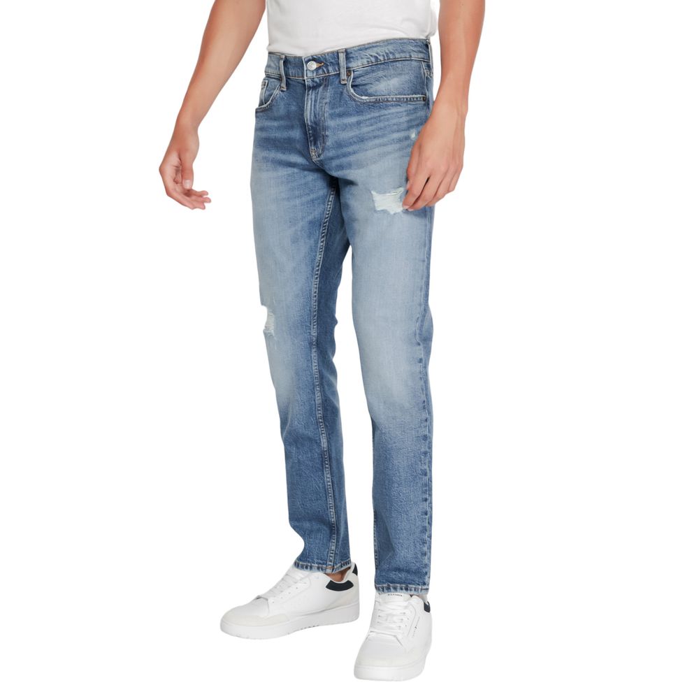 Blaue Slim Fit-Jeans aus Baumwolle