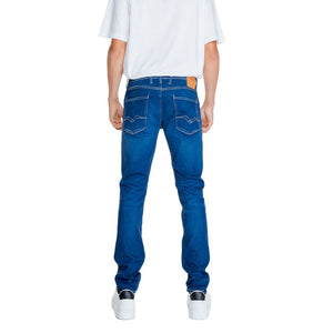 Blaue Jeans aus Baumwolle mit entspannter Passform