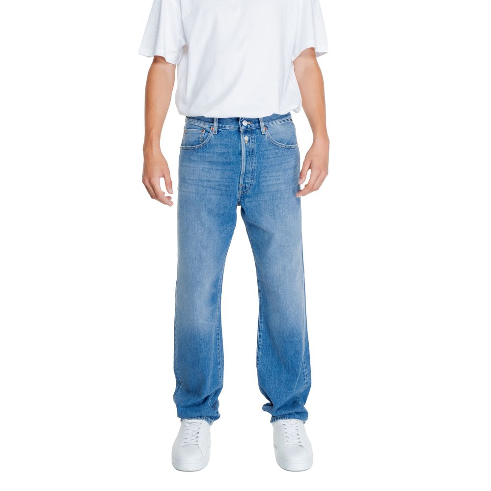 Blaue Jeans aus Baumwolle mit entspannter Passform