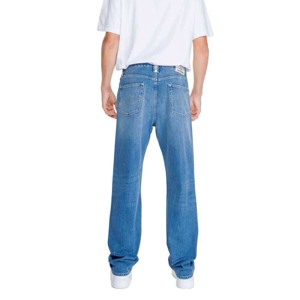 Blaue Jeans aus Baumwolle mit entspannter Passform