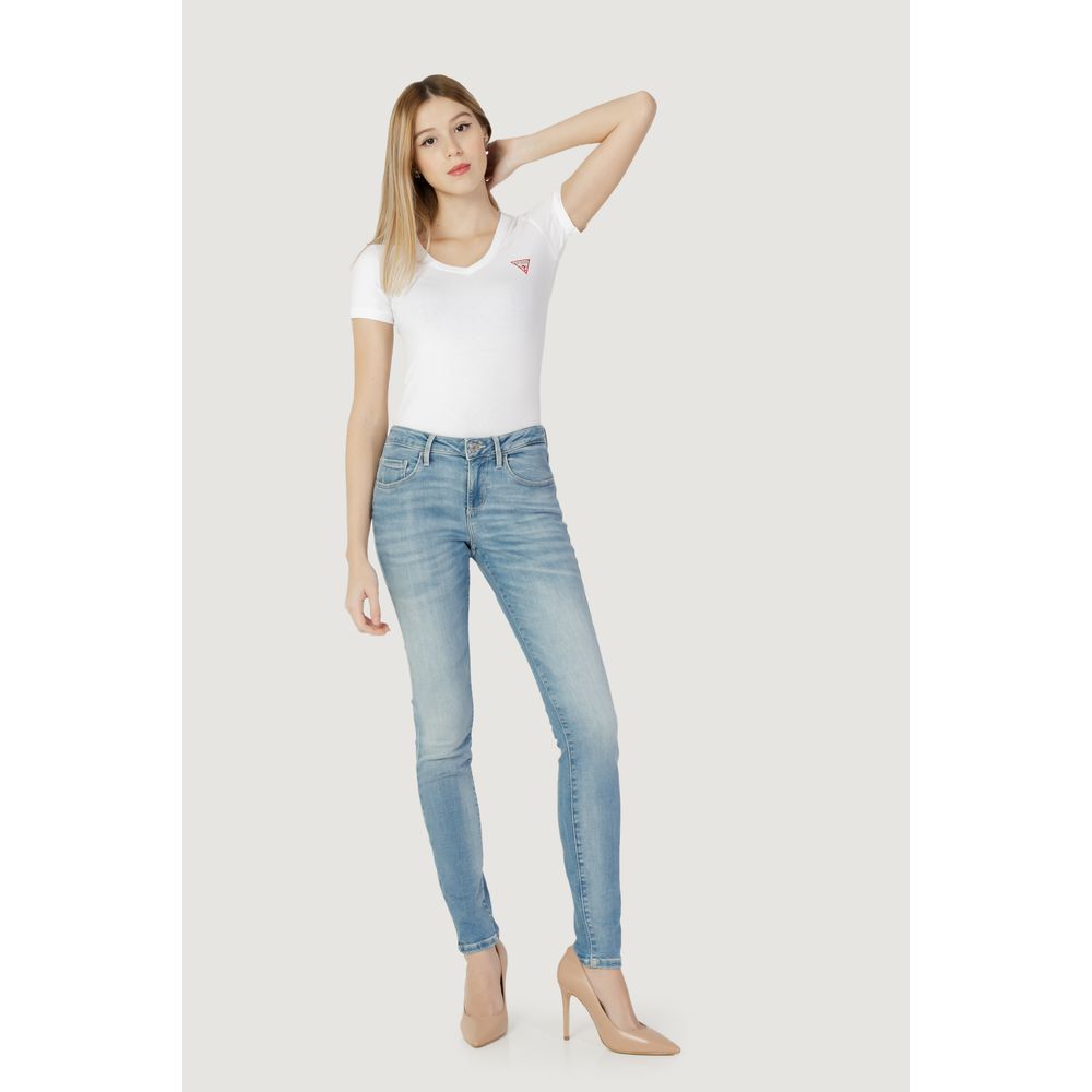 Blaue Skinny-Jeans aus Baumwolle