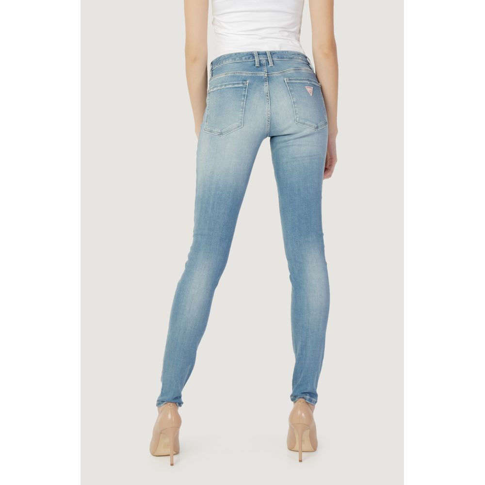 Blaue Skinny-Jeans aus Baumwolle