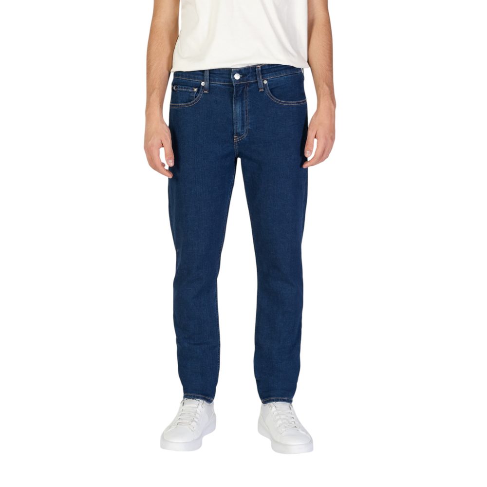 Blaue Slim Fit-Jeans aus Baumwolle