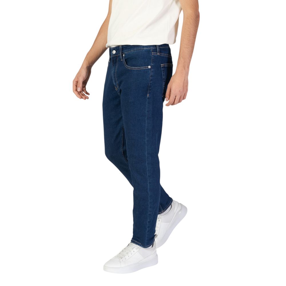 Blaue Slim Fit-Jeans aus Baumwolle