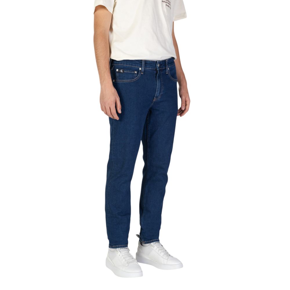 Blaue Slim Fit-Jeans aus Baumwolle