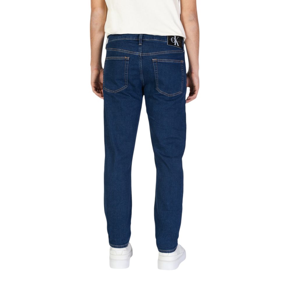 Blaue Slim Fit-Jeans aus Baumwolle