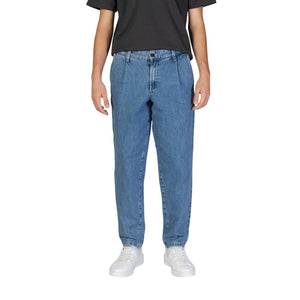Blaue Jeans aus Baumwolle mit entspannter Passform