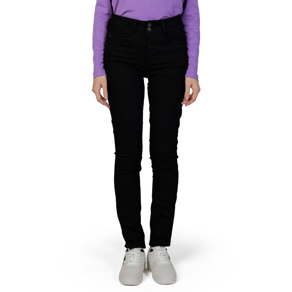 Schwarze Slim Fit-Jeans aus Baumwolle