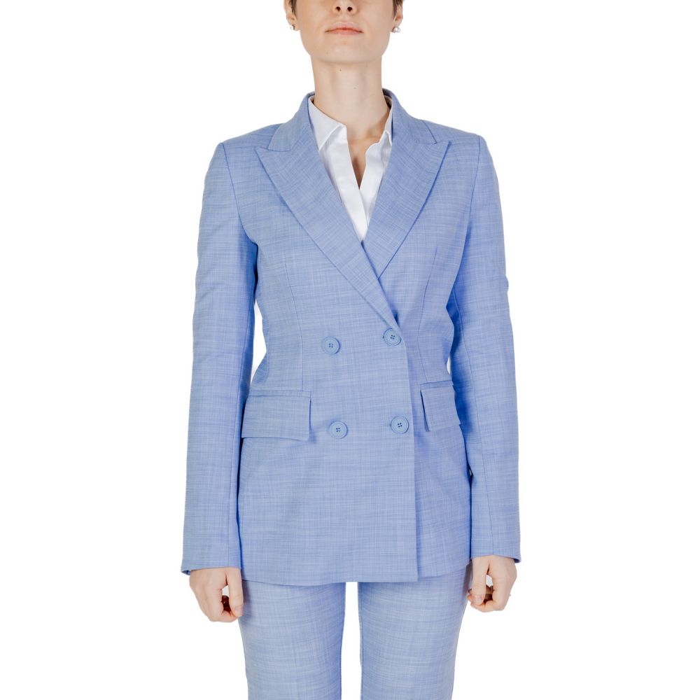 Blauer Viskose-Blazer