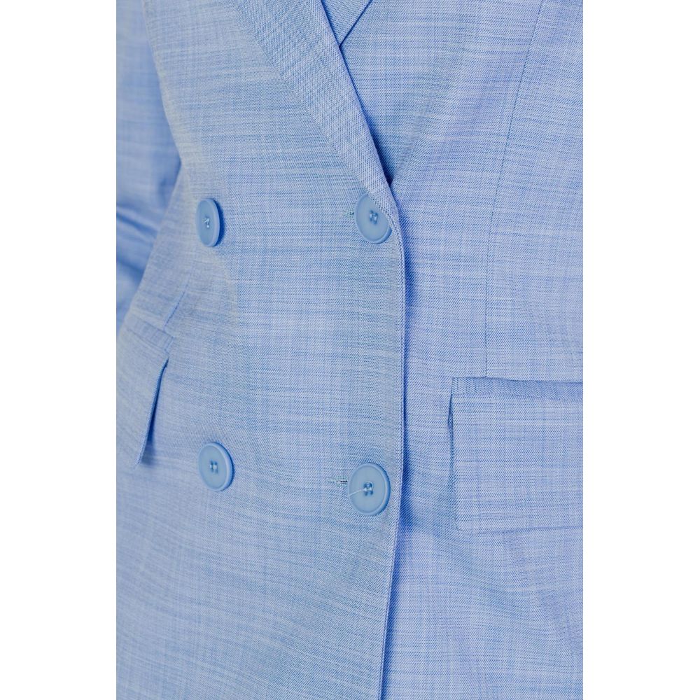 Blauer Viskose-Blazer