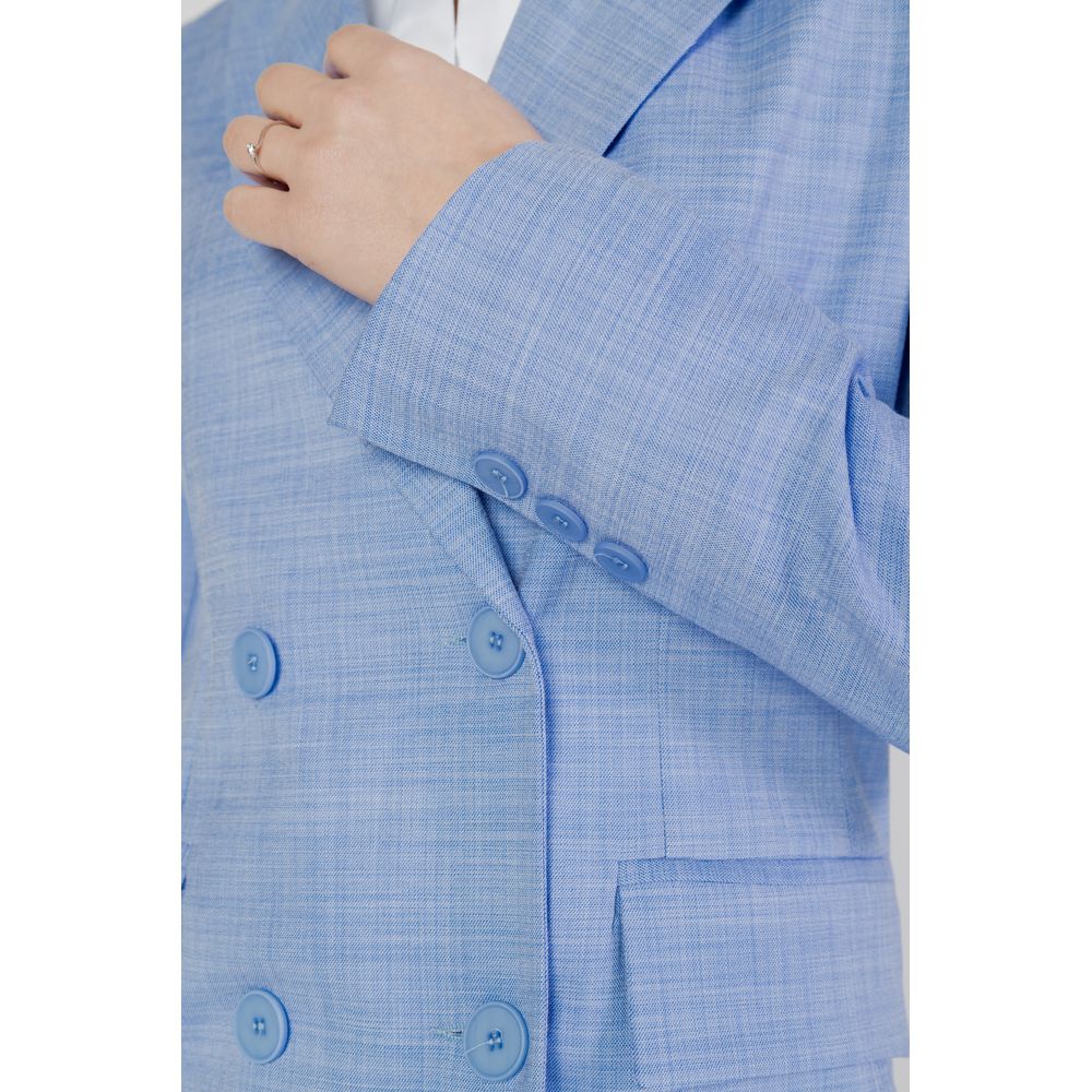 Blauer Viskose-Blazer
