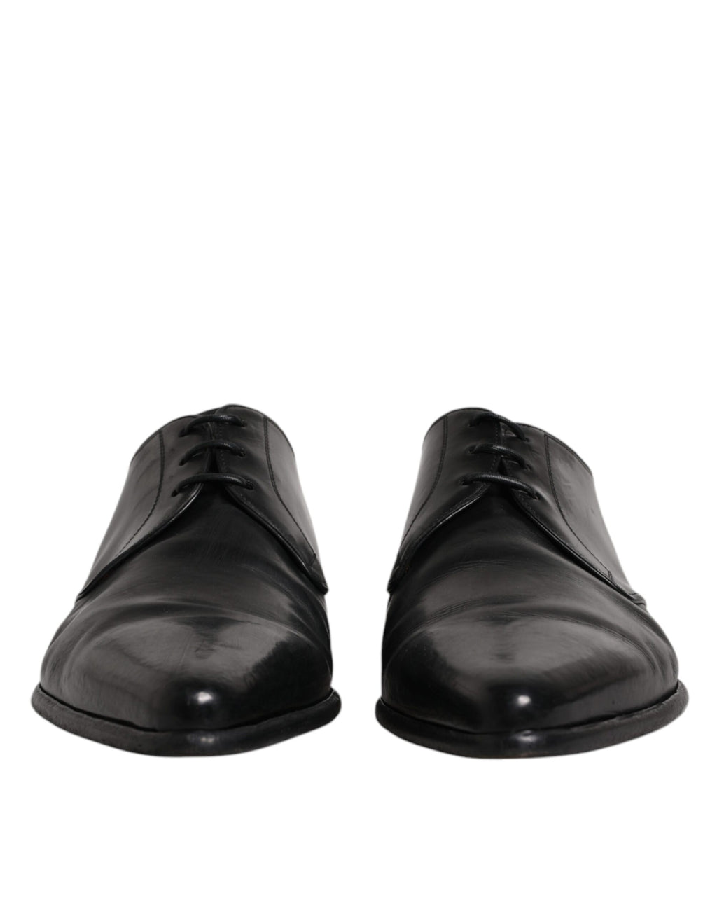 Schwarze Derby-Schnürschuhe aus Leder für Herren