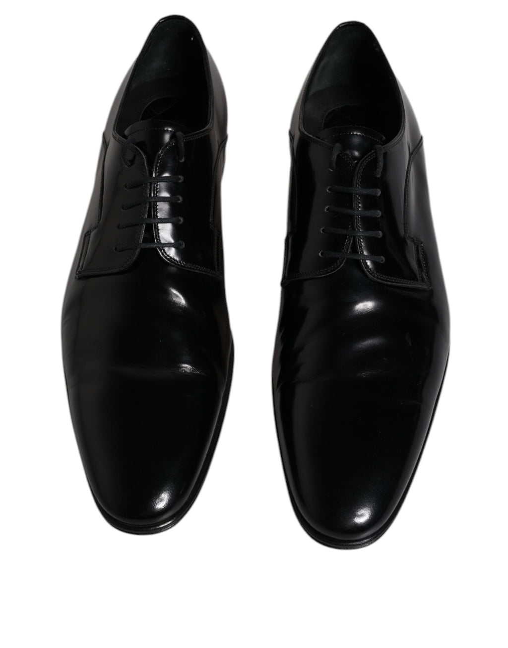 Schwarze Derby-Schuhe aus Leder mit Schnürung