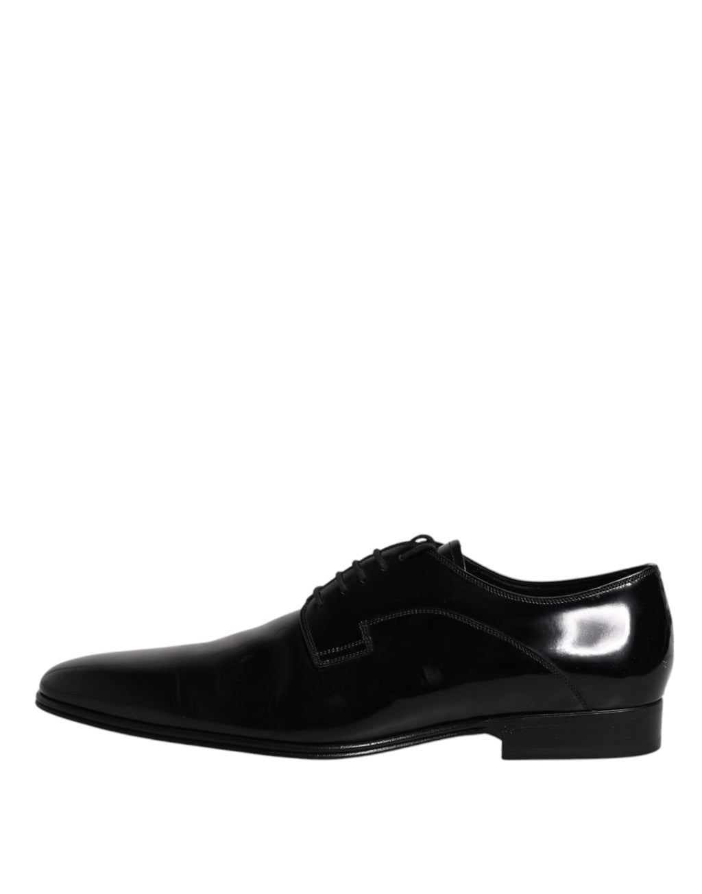 Schwarze Derby-Schuhe aus Leder mit Schnürung