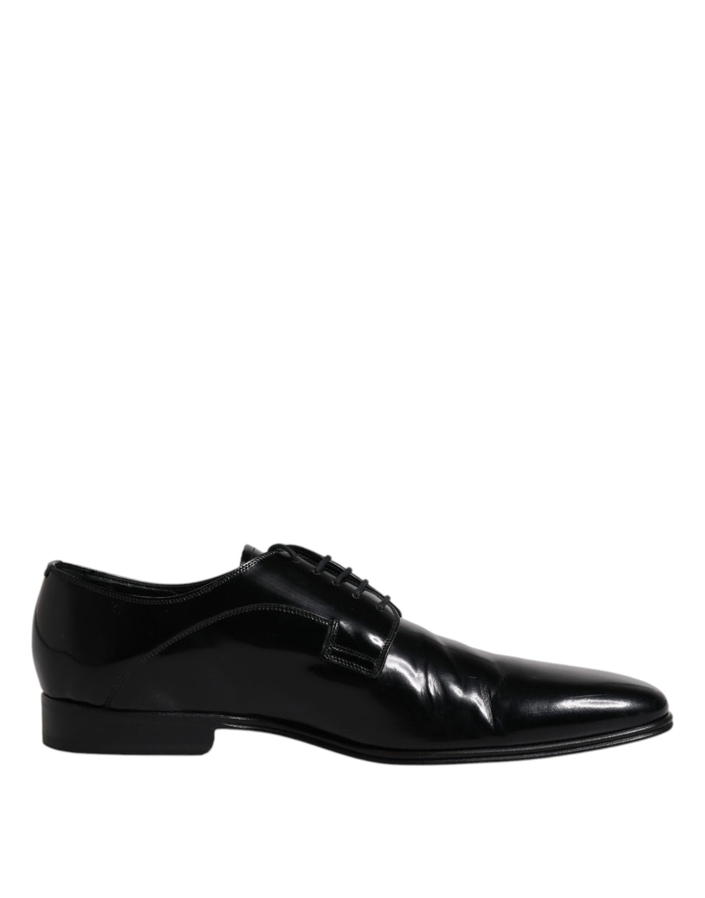 Schwarze Derby-Schuhe aus Leder mit Schnürung