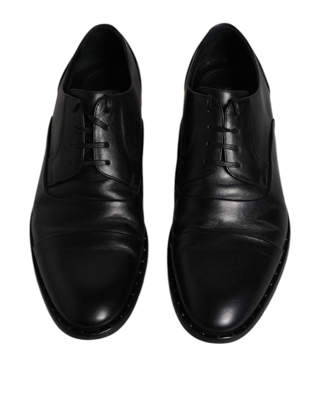 Schwarze Derby-Schnürschuhe aus Leder für Herren